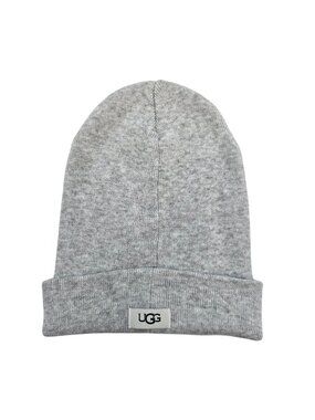UGG Wool Blend Gray Knit Unisex Beanie Hat